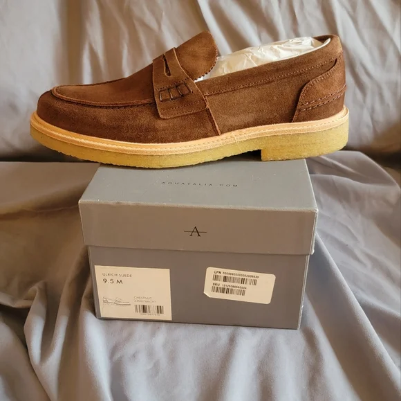 Men's aquatalia brown weatherproof loafer - Picture 2 of 5